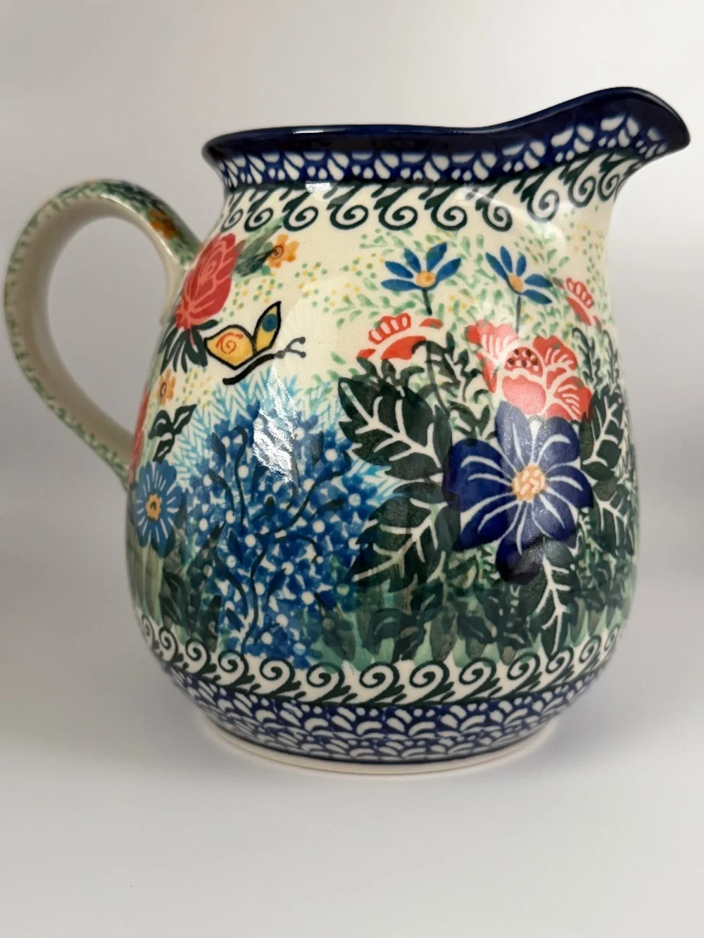 Polish Pottery Ceramika Artystyczna UNIKAT-2378 Pitcher - Gifts From My Garden